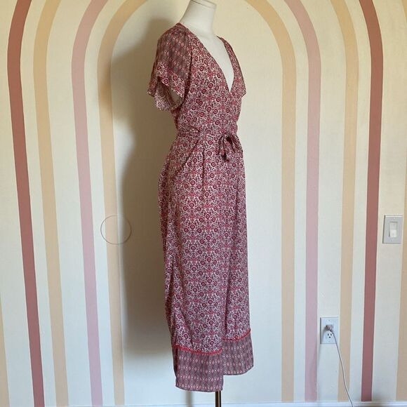 Whistles Alisha Red Floral Jumpsuit Size 12 - Picture 9 of 16